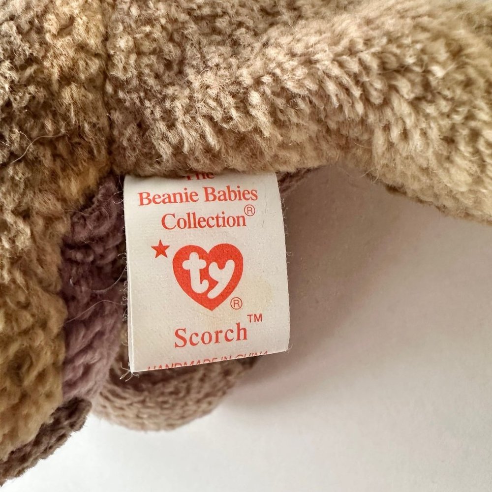 Scorch TY the Dragon Beanie Baby 7" Stuffed Animal Plush with 1998 Hang Tush Tag - Picture 4 of 4